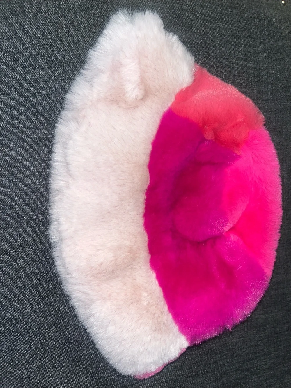Anthropologie Colorblock Faux Fur Hat
